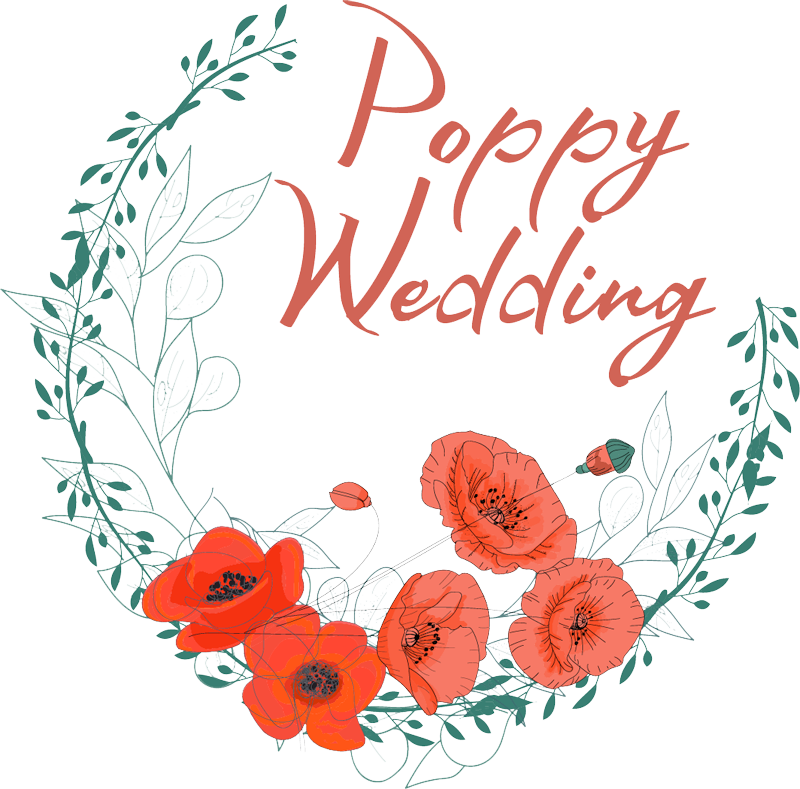 Logo de Poppy Wedding, scénographe et wedding designer au Pays basque et dans les Landes